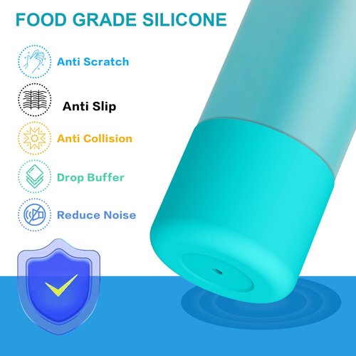 Boot Sleeve for Owala Water Bottle 24 oz - 2 PCS Accessory Silicone Water Bottle Protector for FreeSip/Twist/Flip - Dishwasher Safe, BPA-Free, Non-Toxic