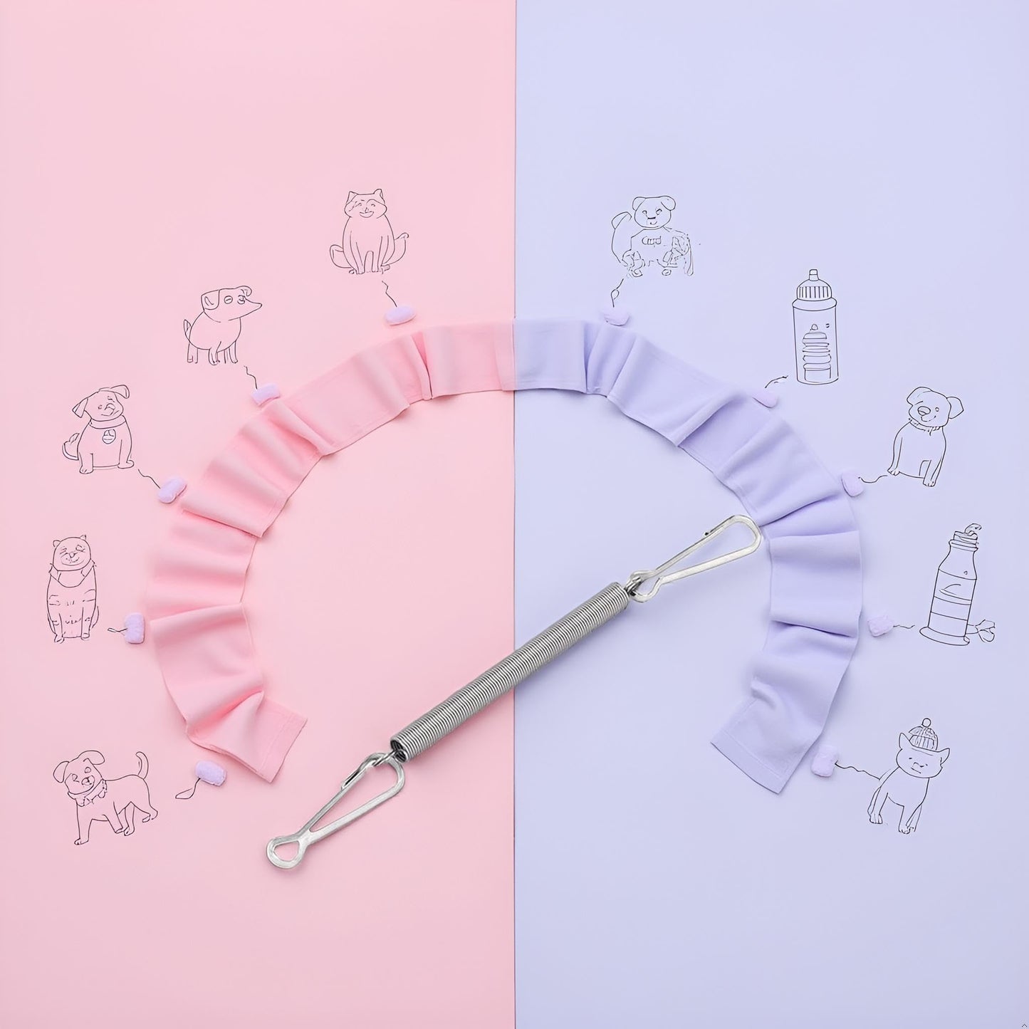 2 Clips Stainless Steel 3.1 Inch Silver Replacement Springs with Spring Fastening Water Drinking Bottle Medical Compression Garments for Rabbit Hamster Water Bottle Spring Clip, Rabbit Water Bottle