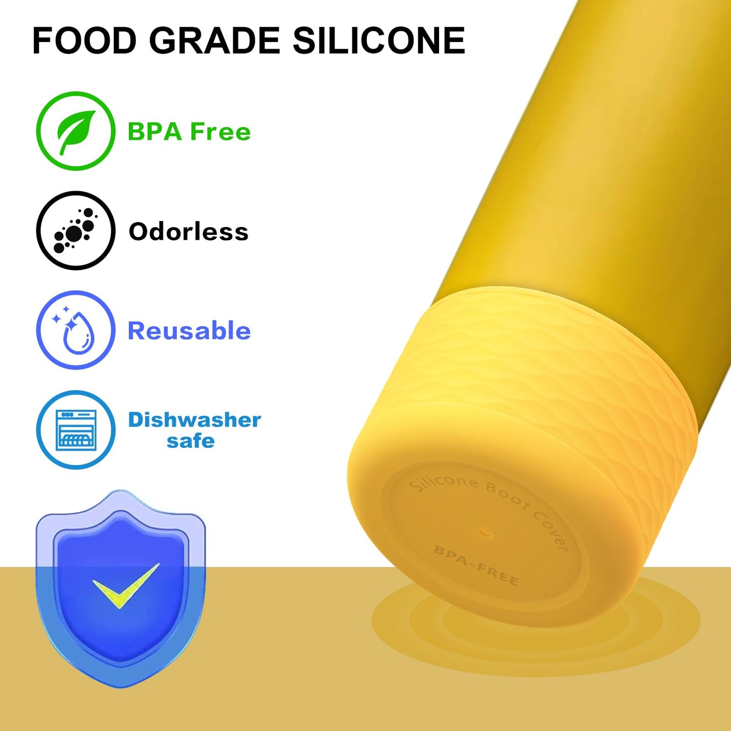 2 PCS Silicone Water Bottle Boot for Owala, Anti-Slip Protective Sleeve for FreeSip/Twist/Flip, Watter Bottle Accessories, Bottom Bumper Cover, Dishwasher safe, BPA Free (Wave)