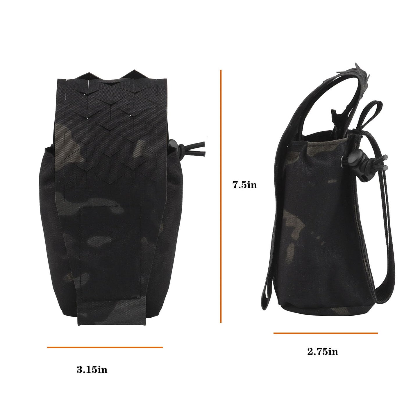 Tactical Belt Pouch EDC MOLLE Tactical Pouch Bag Molle Phone Pouch for Admin, Cell Phone, interphone,Universal Mag Carrier for M4 A-R15 M16 AK Magainzes (Black cp)