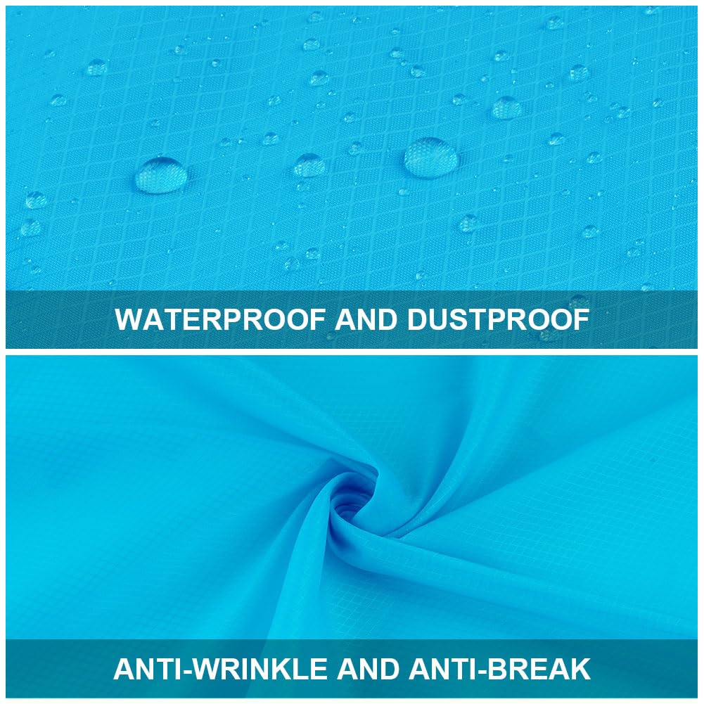 Ainiv Picnic Blanket, Mini Pocket Beach Mat 43.3 x 55.1IN (2-3 People) Foldable, Lightweight Waterproof Sand Free, Foldable Thin Ground Sheet for Outdoor Camping Hiking Travel - with Hand Strap