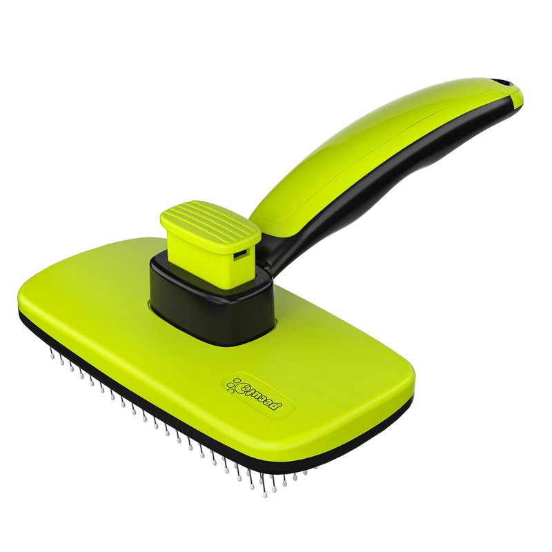 Pecute Skin Friendly Self-Cleaning Slicker Brush for Dog & Cat Shedding