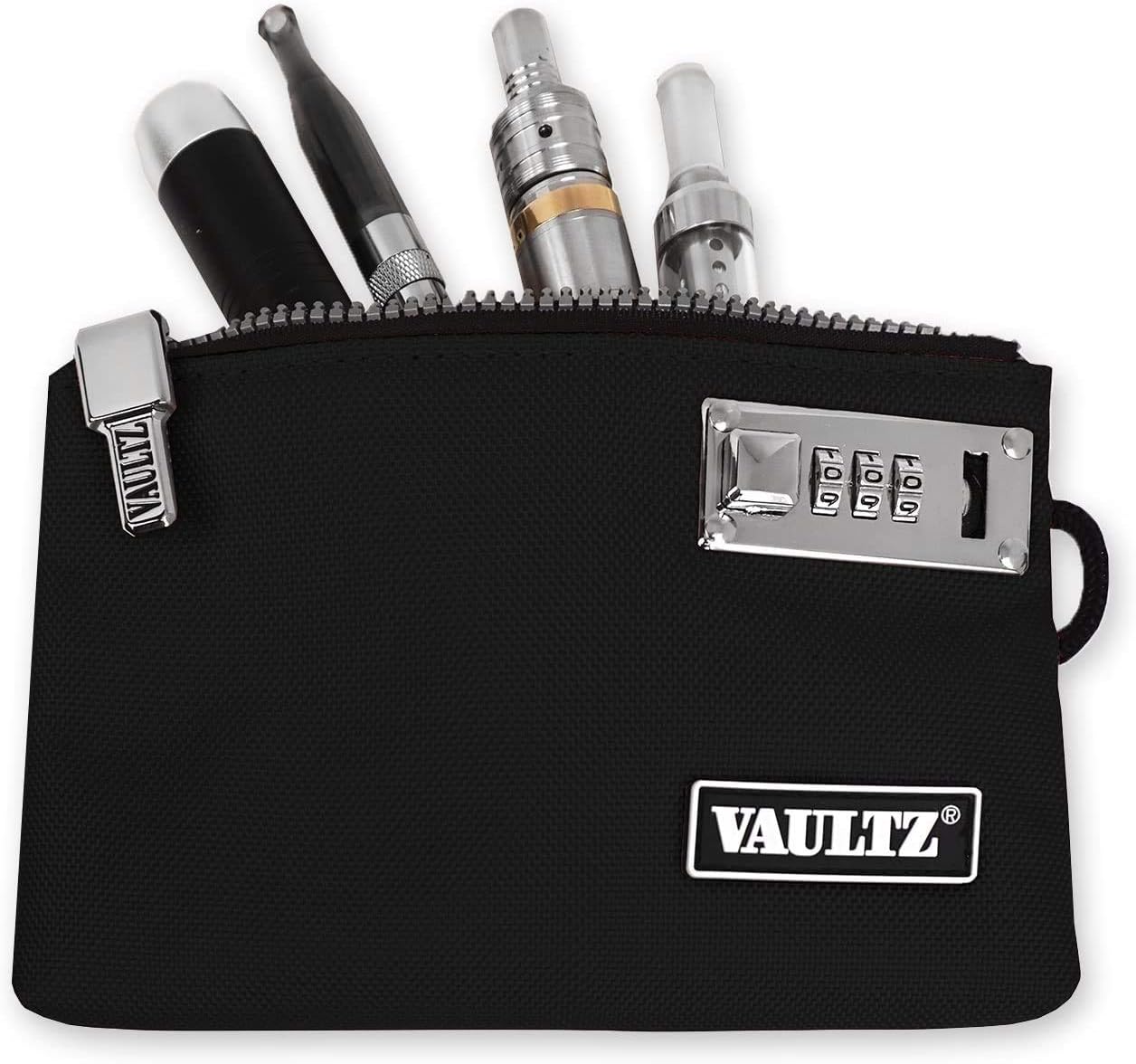 Vaultz Money Bag with Lock - 5 x 7 Inch, Men & Women's Locking Accessories Pouch for Cash, Bank Deposits, Wallet, Medicine, Phone and Credit Cards - BERRY