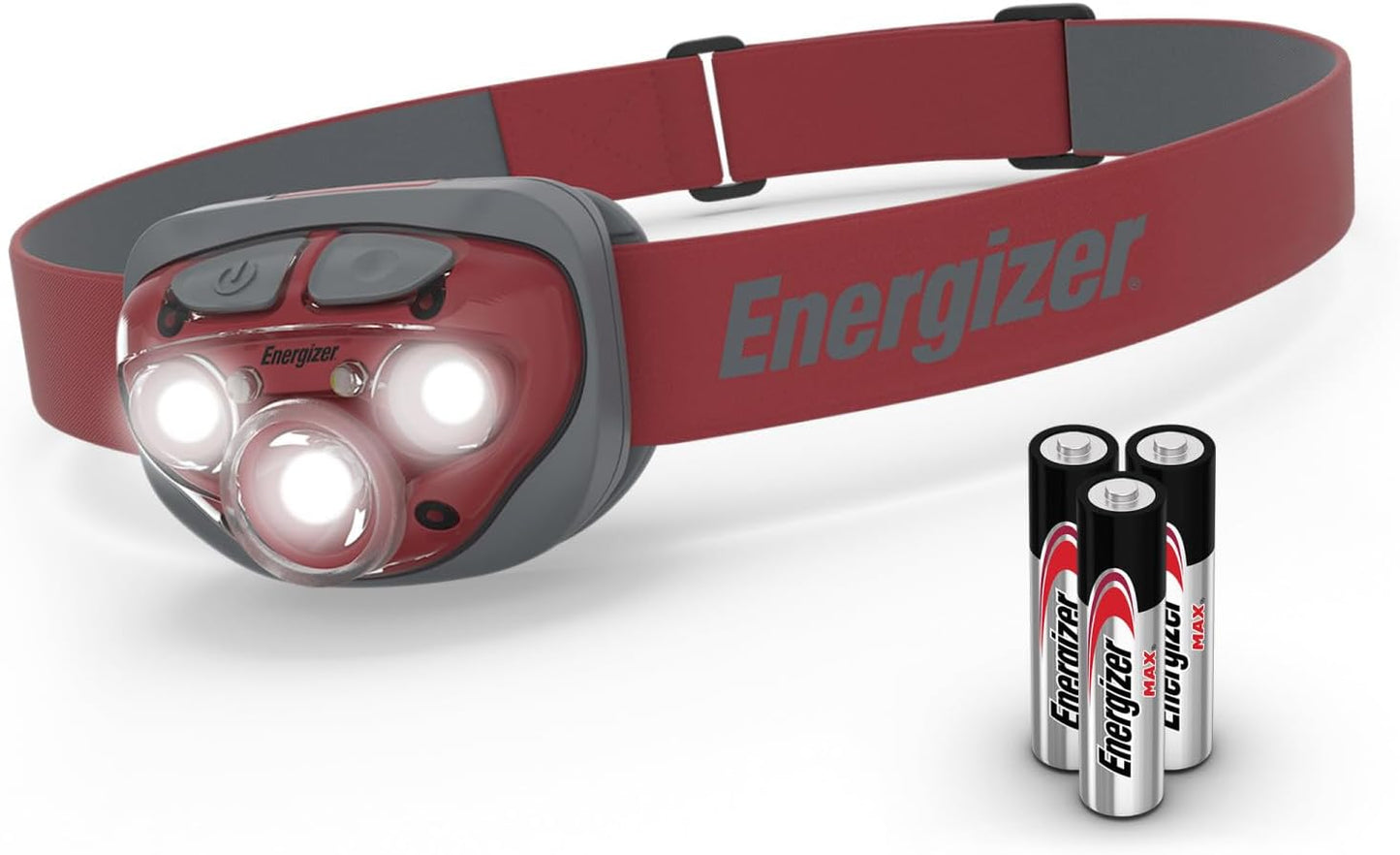 Energizer Vision HD+ LED Headlamp, Water Resistant Bright Headlamp with Digital Focus, Camping Gear and Emergency Light, Batteries Included, Pack of 1