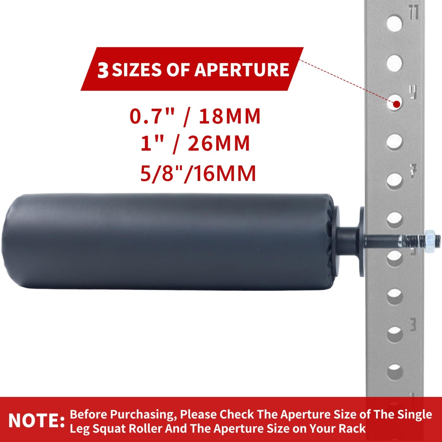 MARLANG Single Leg Squat Roller for Squat Rack Power Rack Attachments Bulgarian Split Squat for Workout Equipment Home Gym Accessories