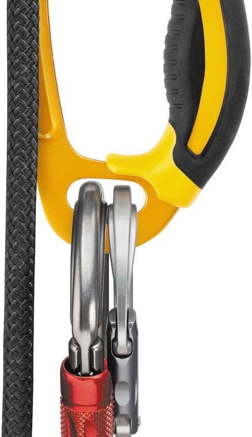 PETZL Ascension Ascender - Ergonomic Handled Rope Ascender for Climbing and Rigging - Yellow - Right