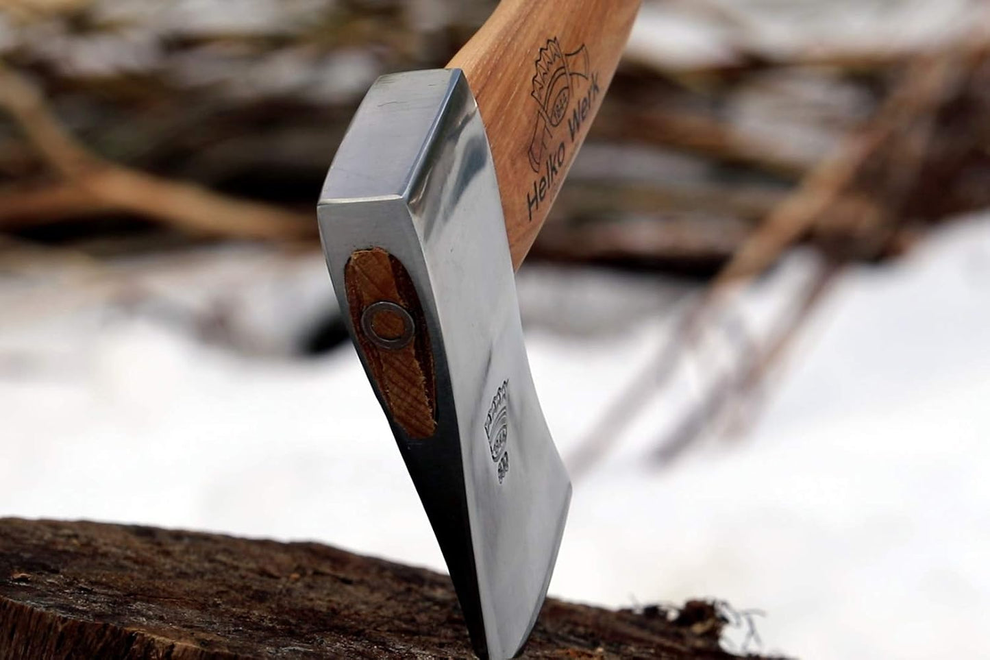1844 Helko Werk Germany Classic Journeyman Pack Axe - Made in Germany Lightweight and Compact Backpacking Axe and Bushcraft Axe for Camping - Head 1.5 lbs, Handle 20 in. (Journeyman) #11441