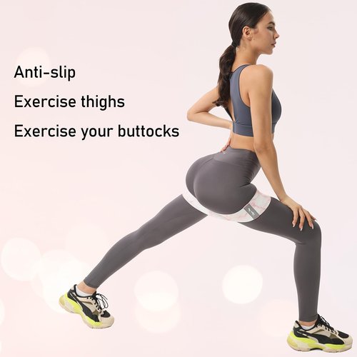 Resistance Bands for Working Out - Booty Bands for Women and Men, Hip & Leg Bands for Home Fitness, Gym, Yoga, Pilates (Marble Powder)