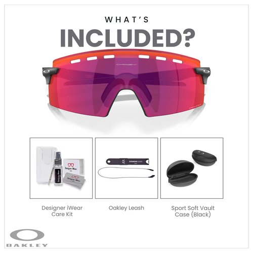 Oakley Encoder Strike Vented OO9235 923513 39MM Matte Navy/Prizm Road Shield Sunglasses for Men + BUNDLE Accessory Leash +BUNDLE ACCESSORY EYEWEAR Kit