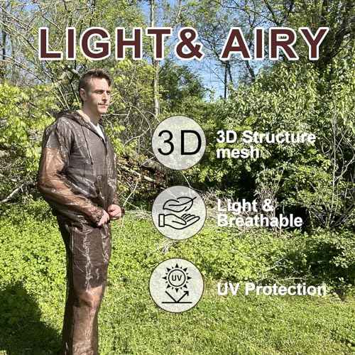 Aventik Mosquito Jacket Mosquito Pants Mosquito Suit No-See-Um Mesh, Super Light, Keep Safe Cool, UV Protection