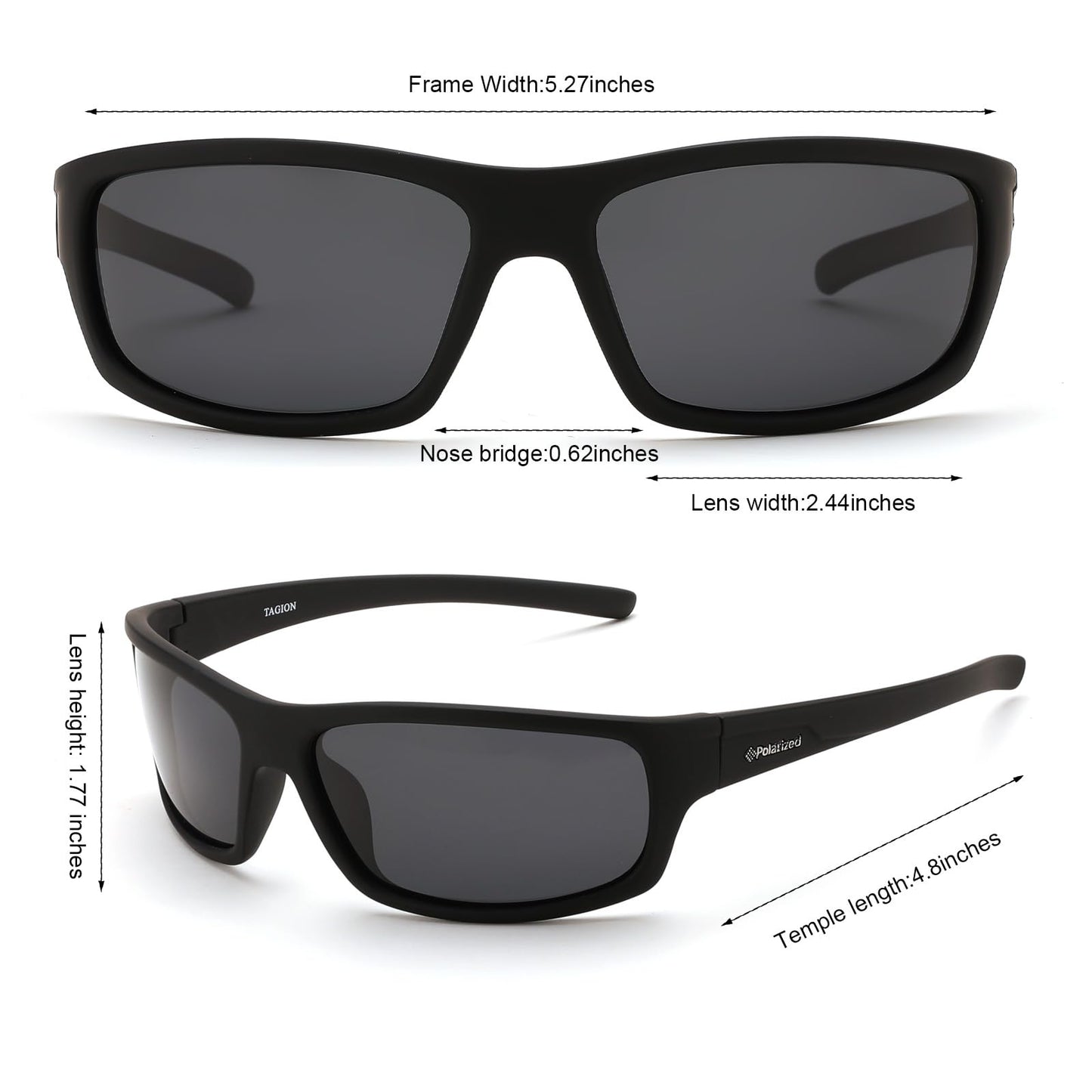 Karsaer Mar Polarized Sports Sunglasses,Ideal for Men and Women,for Fishing Running Kayaking Golf, UV Protection