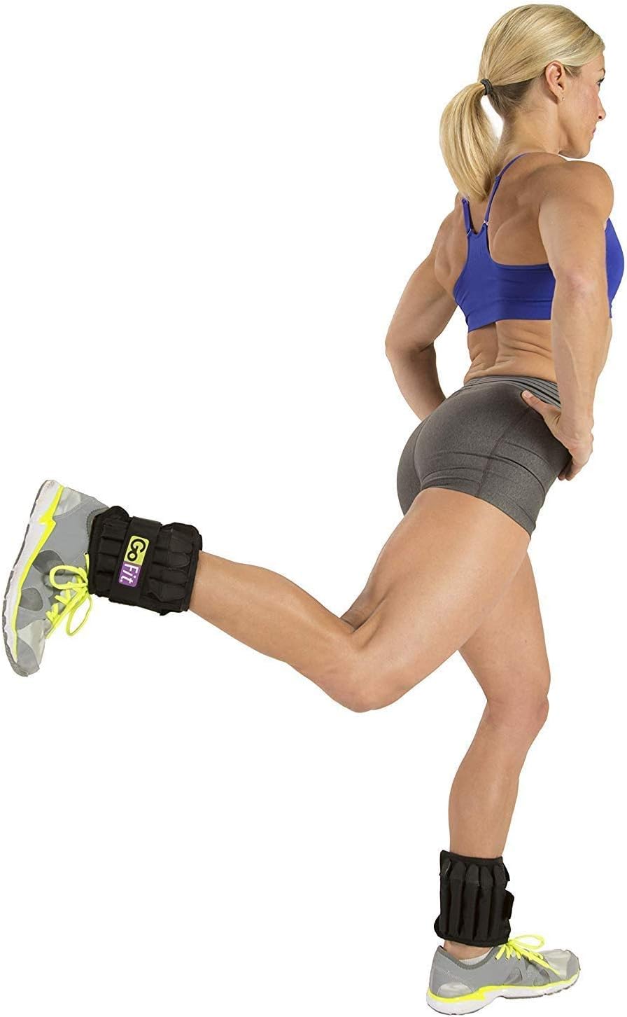 Padded, Adjustable Ankle Weight Set – Comfortable GoFit Training and Rehabilitation Gear
