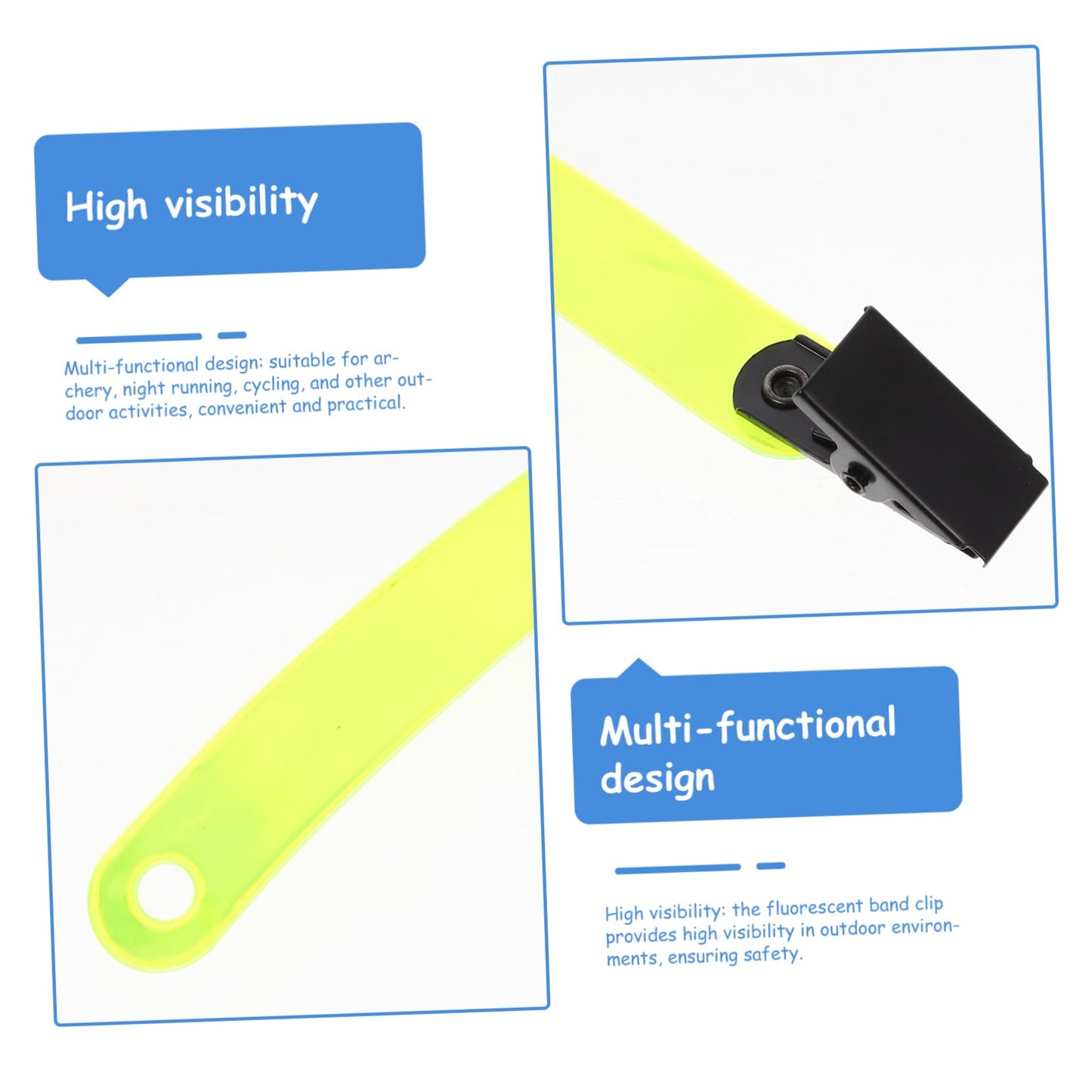 GOOHOCHY 12Pcs High Visibility Reflective Trail Markers Multi-Functional PVC Clips for Hunting Camping Night Running and Cycling Glow Clips for Enhanced Safety and Use