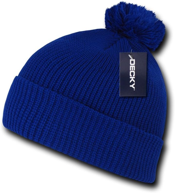 DECKY Pom Pom Acrylic Beanie