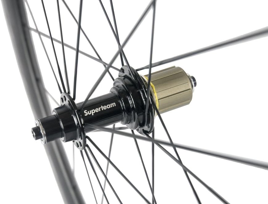 Superteam 50mm Depth Clincher Rim with Alloy Brake Surface Matte Finish Road Wheelset