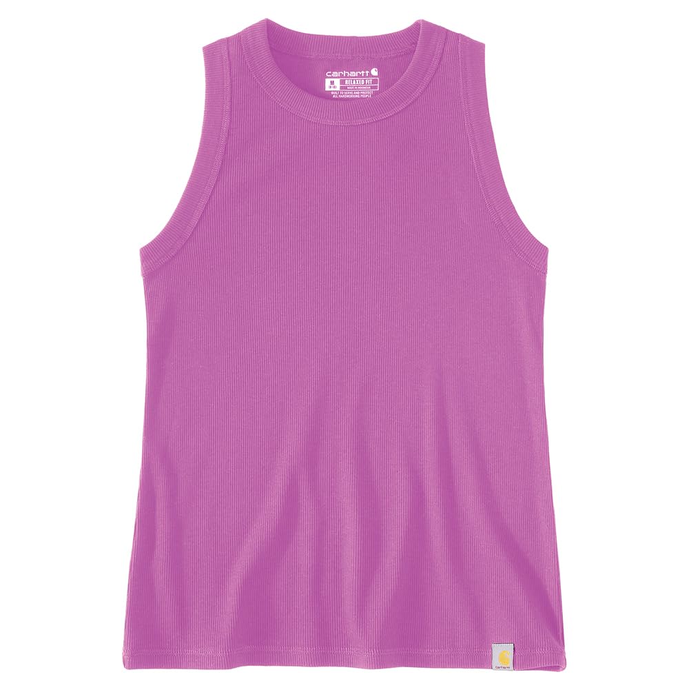 Carhartt Women's Tencel™ Fiber Series Fitted Ribbed Tank, Electric Fuchsia, Large