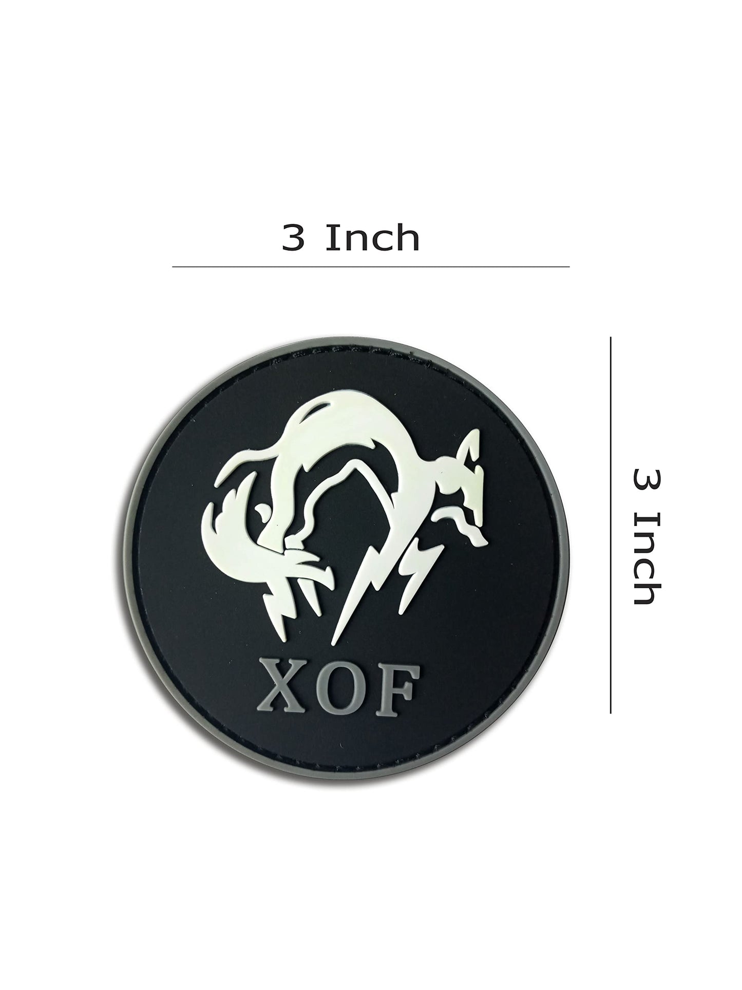 Fox XOF Patch White - Hook and Loop Patch - PVC Patch - Patch for Backpacks, Hats, Jackets, Vest - Patch for Clothes - Tactical Patch - Morale Patch - Backpack Accessories