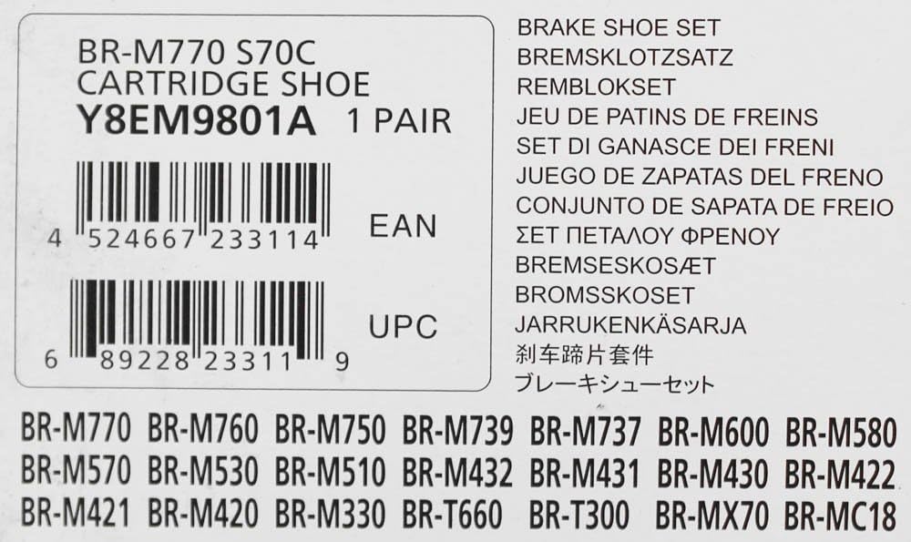 Shimano BR-M770 S70C V Brake Pad Set