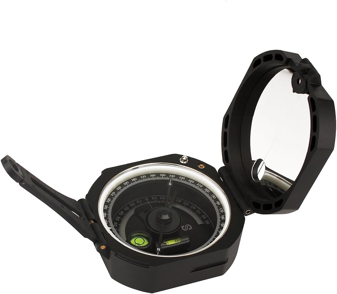 SVBONY Camping Military Compass Pocket Transit Multifunction Compass Lensatic Sighting Fluorescent Waterproof for Hunting Hiking with Strap