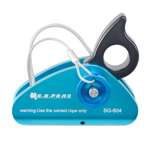 SEPEAK 15kN Detachable Rope Grab Ascender, Flip Line Adjuster,Grip Clamp,Fall Protection Belay Device for Rock Climbing,Tree Arborist,Climbing Rescue Caving, Mountaineering/Fit for 11~13 MM Rope/Blue
