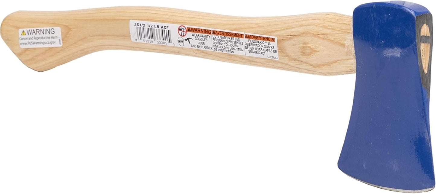 VAUGHAN Sportsman Camp Axe, Made in The USA, Fits in Tackle Box, 10 Inch Hickory Handle, VN33301