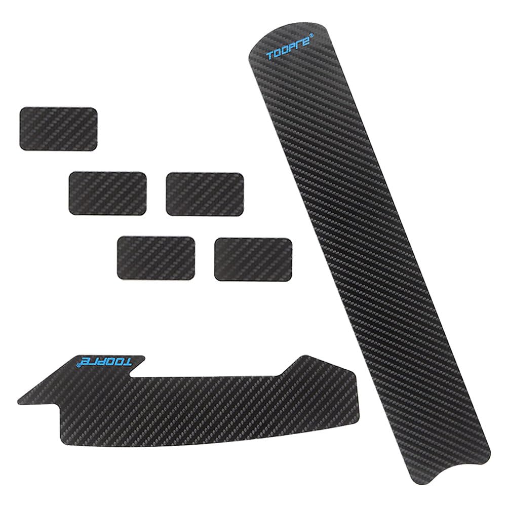 Kigauru Bicycle Frame Protective Sticker PU Frame Protection Tape Carbon Fiber Pattern Paint Protection Stickers Anti-Scratch and Anti-Bump Bike Frame Cable Protection Decorative Bike Frame Wrap