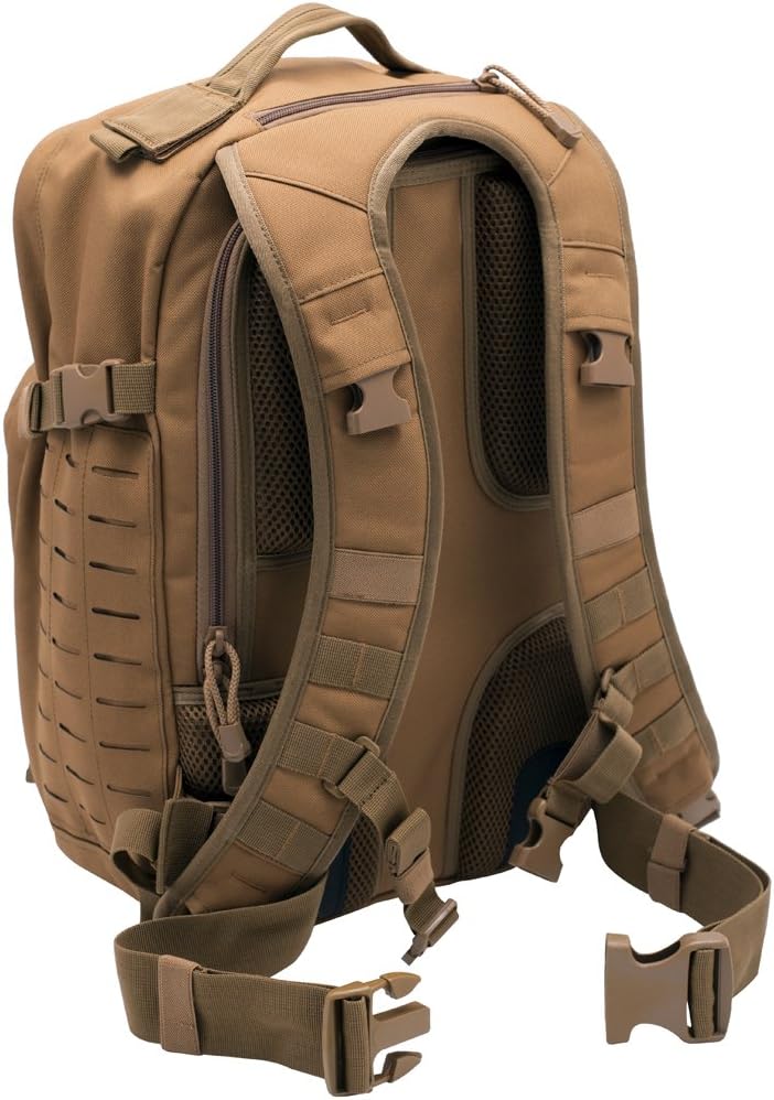 LAPG Atlas 12 Hour Tactical Backpack for Men & Women, Survival Gear Bag, Large Hiking Camping Bug Out Backpack, Black