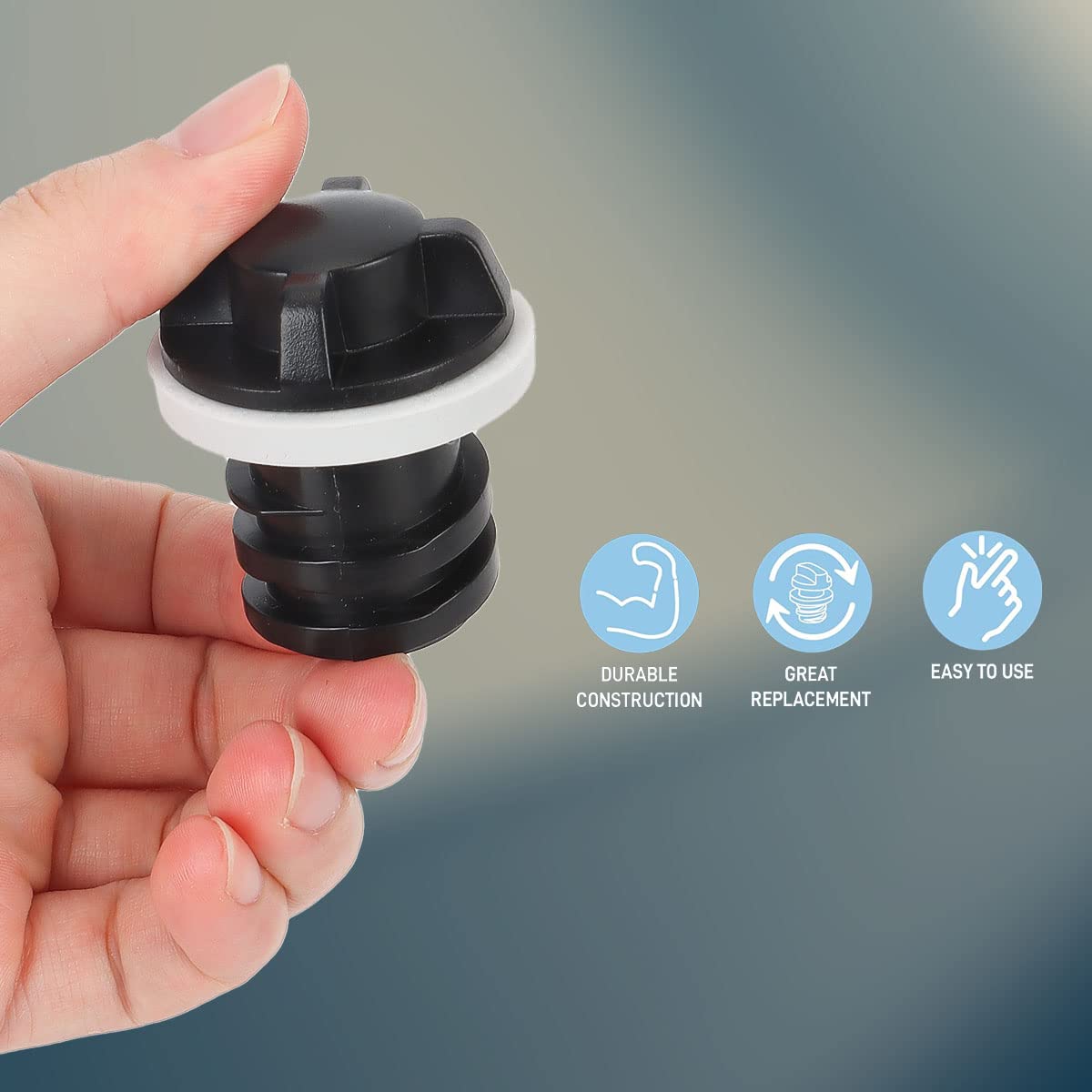 2 Pack Cooler Drain Plugs for Yeti Cooler Plug Replacement Accessories Compatible with Yeti's Line of Roadie, Tundra, Tank Coolers and RTIC Coolers Leak-Proof Accessories
