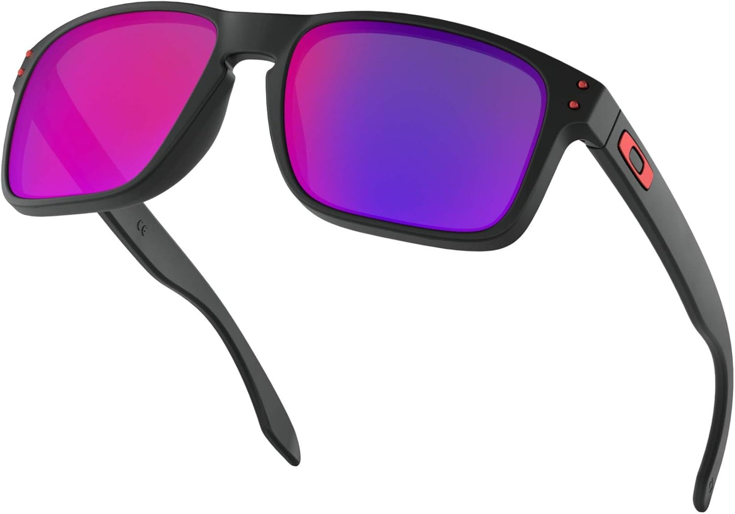 Oakley Holbrook Sunglasses - Matte Black Frame with Red Lenses for Men
