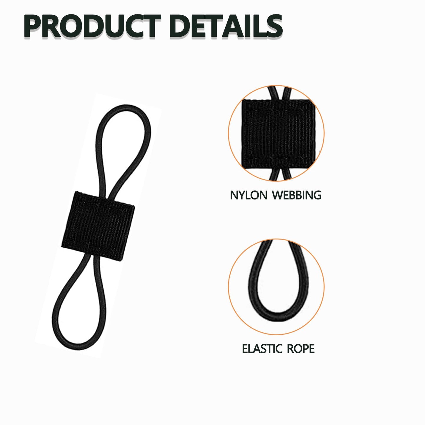15 Pack Molle Attachments, Molle Webbing Binding Ribbon, Tactical Gear Holder Clip, Backpack Accessories, Molle Web Dominator Elastic Strings Buckle, Multipurpose Tactical Bag Accessories (Black)