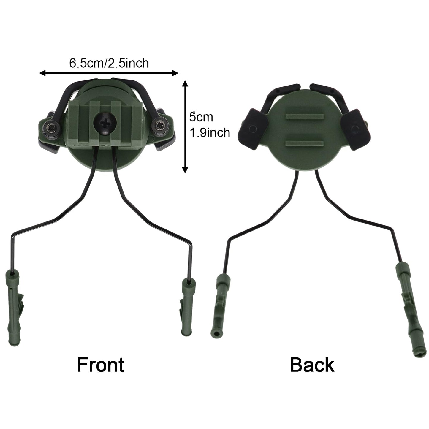Qavctw Tactical Helmet Rail Headset Adapter Suspension Bracket for Airsoft Ear Protection Fast ARC Rail System
