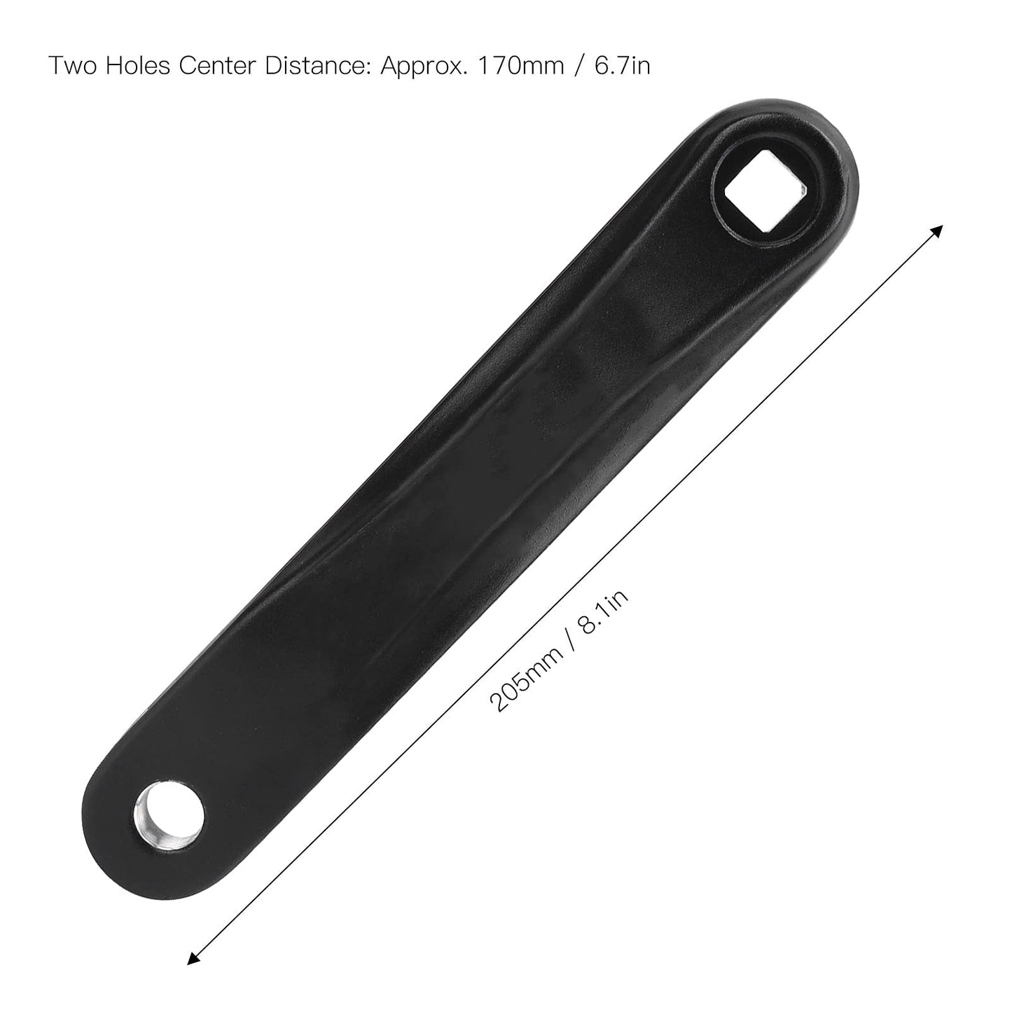 Gemer Bike Crank Arm, Bicycle Crank Left Arm Replacement, Aluminum Alloy Bike Crank Arm Left Simple Installion Wide Range of Use for Mountain Bike