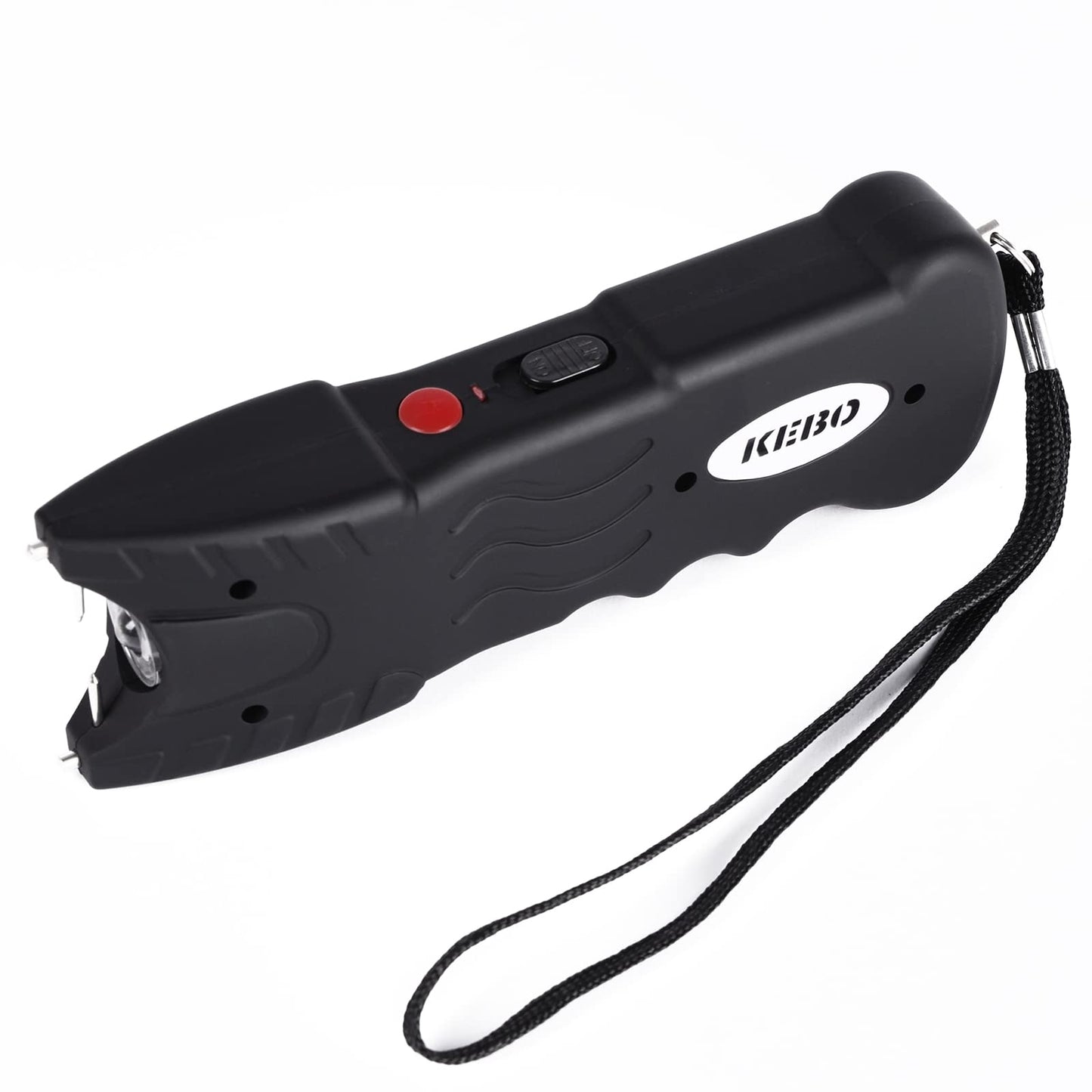 KEBO - 59 Billion Stun Gun - Rechargeable with Safety Disable Pin LED Flashlight, Women Outdoor Personal Defense Tool Wife Gift, Black