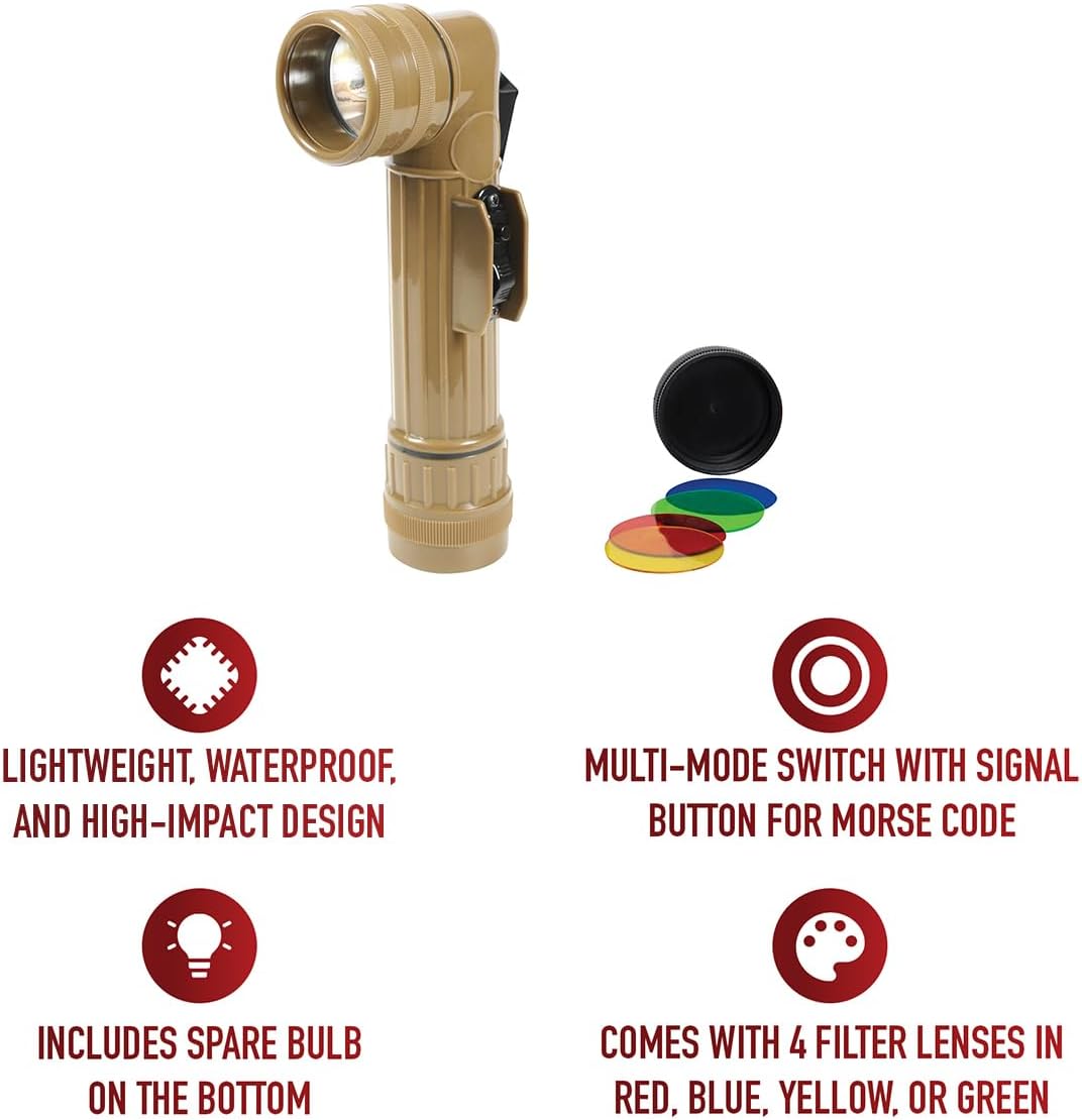GI Style D-Cell Angle-head Flashlight