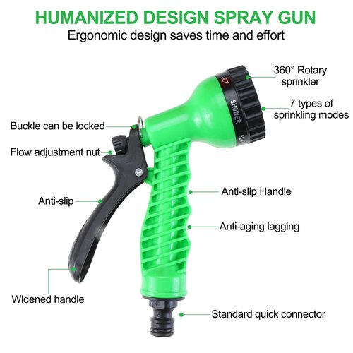 Finderomend Portable Shower for Camping with 7 Spray Modes, 1.3 Gallon Hand Press Camping Shower with Removable Hose and Shower Head,5L