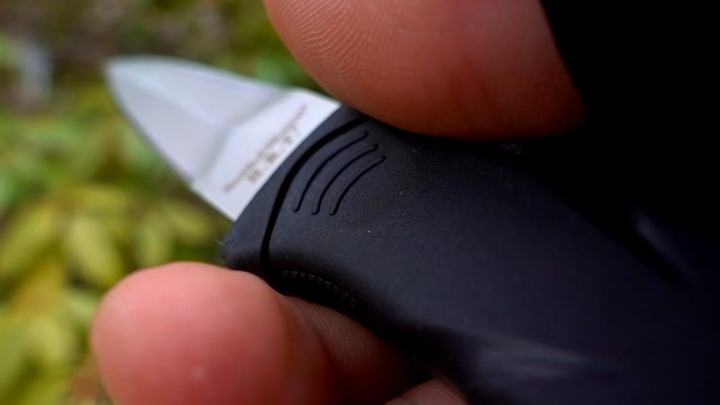 Smith & Wesson SWHRT3BF 7.5in High Carbon S.S. Full Tang Fixed Blade Knife with 3.5in False Edge Blade and TPR Handle for Outdoor, Tactical, Survival and EDC