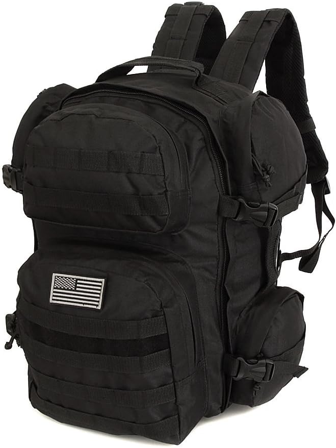 NPUSA Men's Large Expandable Tactical Molle Hydration ReadyBackpack Daypack Bag - Tan