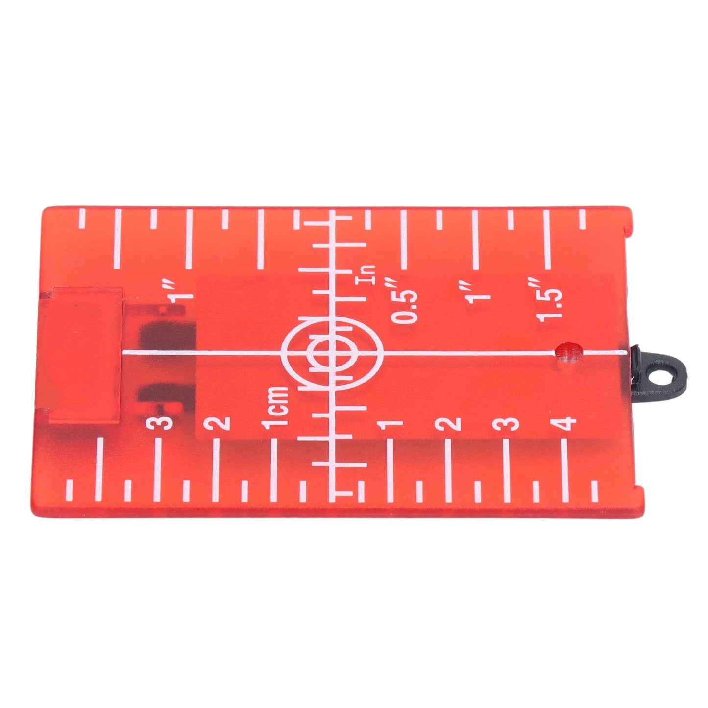 Laser Targets, Target Card ABS Target Magnetic Floor Target Card Plate with Bracket Inch Metric Scale 105 X 75mm, Levels (Red)