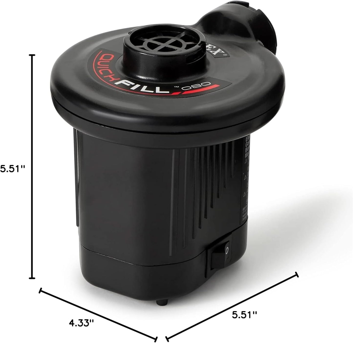Intex 66619E 120 Volt Quick Fill AC Electric Air Pump with 3 Nozzles, Black