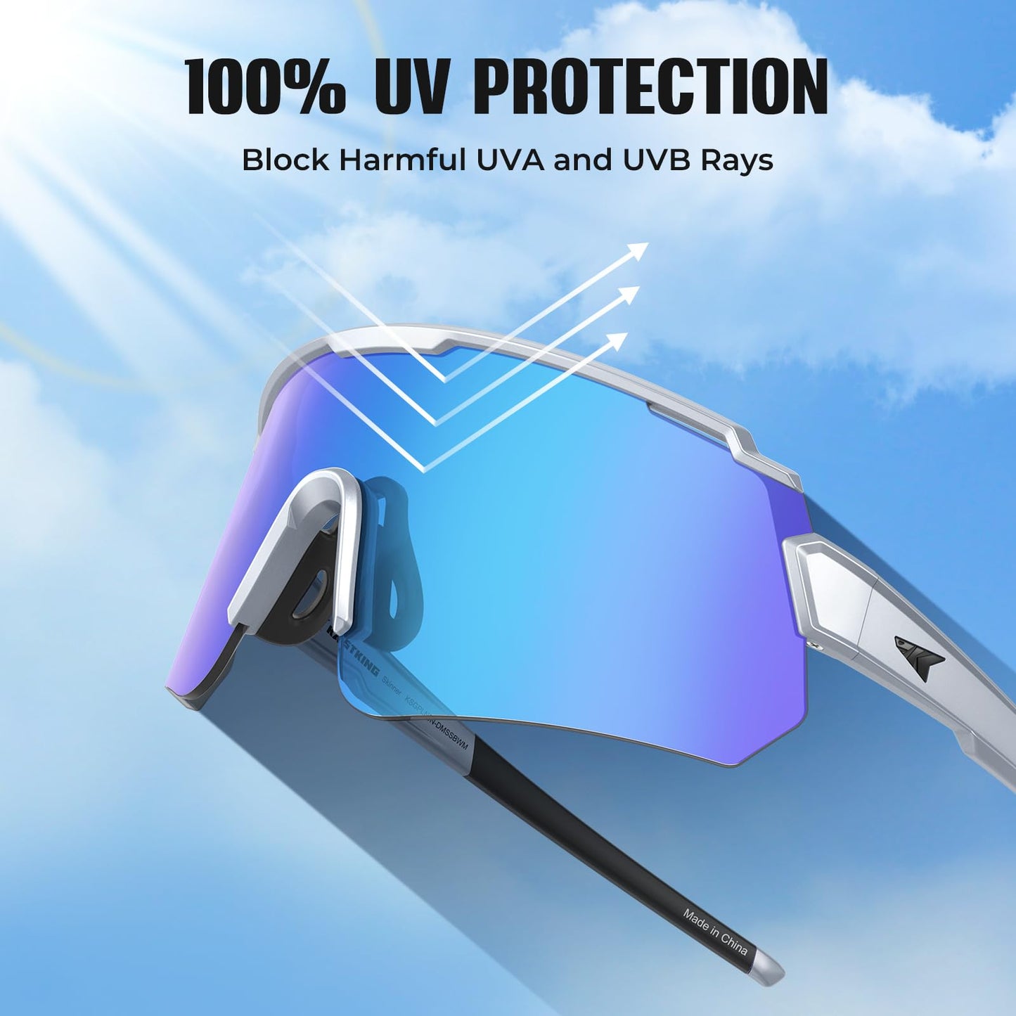 KastKing Skinner Polarized Large Sport Sunglasses for Men and Women, UV Protection Outdoor Fishing Glasses