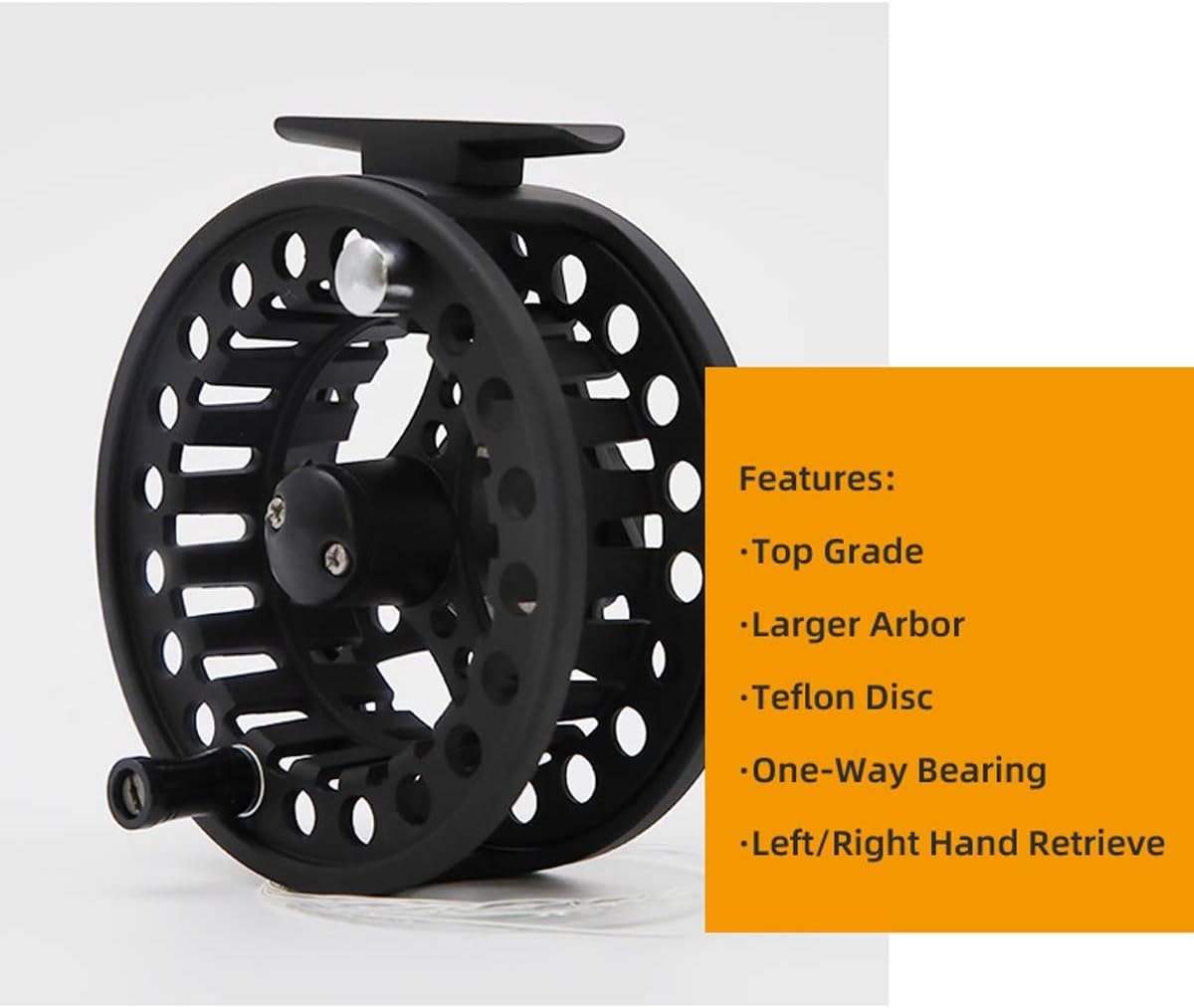 (1/2WT 3/4WT 5/6WT 7/8WT) Fly Reel with Line Combo Aluminum Alloy Large Arbor Fly Fishing Reels Weight Forward Fly Line with Braided Backing Taper Leader Pre-Tied