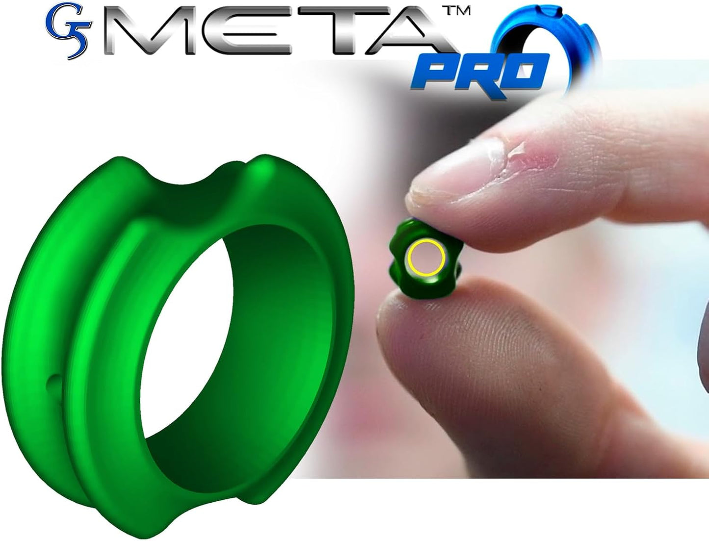 G5 Meta Pro Peep Sight, Anti-Glare Coated Lightweight Convex Interior String Groove Increased Field of View Target Precision Archery Bow Hunting Peep Sight