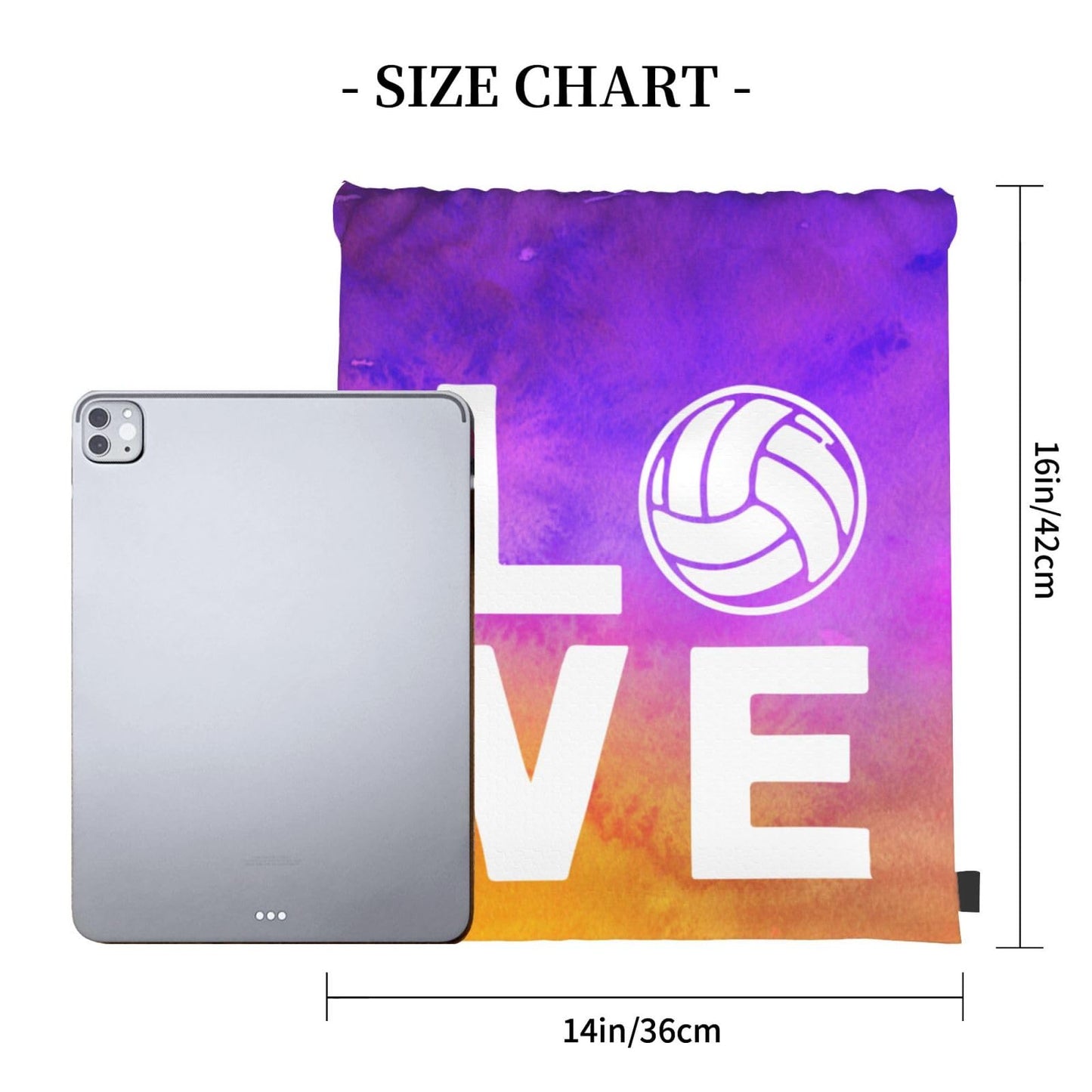 AIMASTZ Love Volleyball Unisex Drawstring Backpack Bag Sport Gym Swim Travel Sackpack