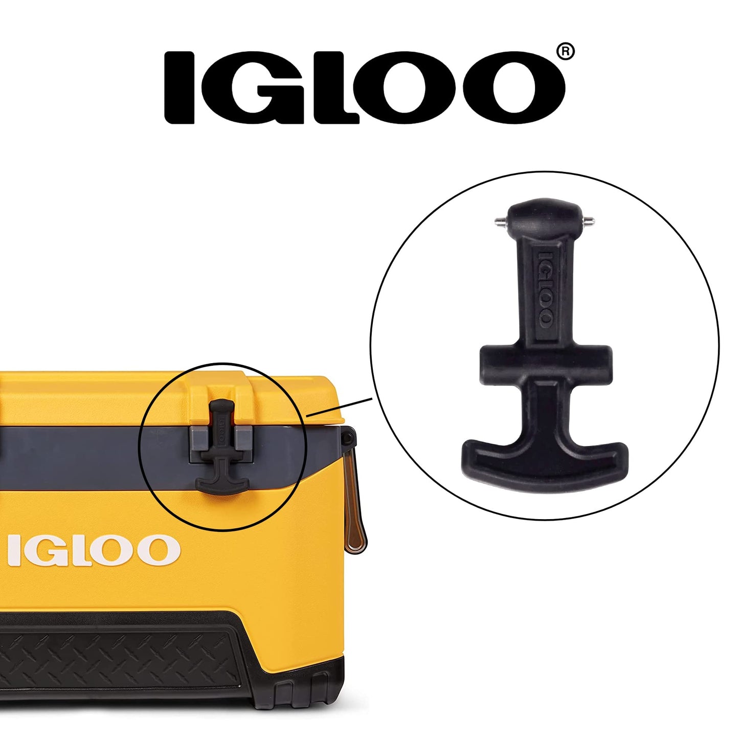 Igloo T-Handle Latch for BMX and Overland 25-72 Qt Coolers (Incompatible with IMX Cooler)