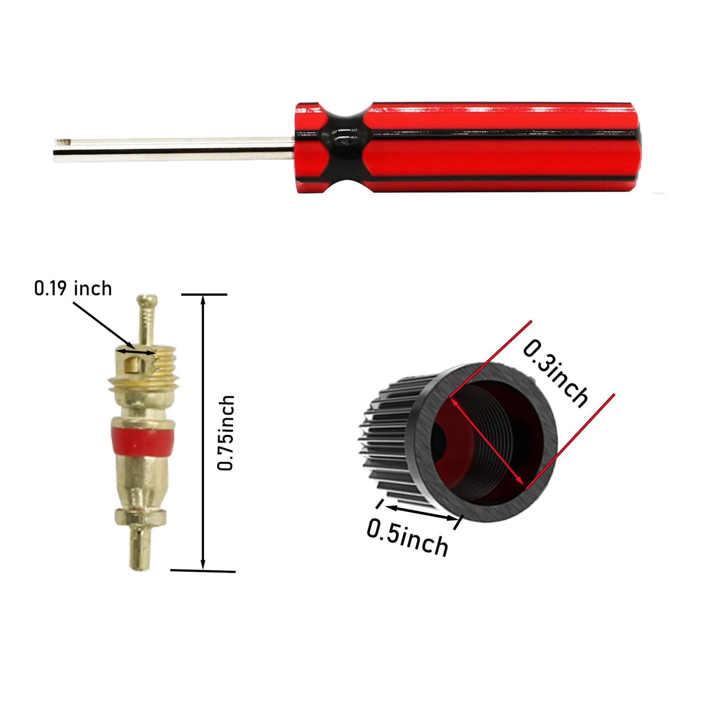 15 Pcs Bike Valve Core Removal Tool,Spool Removal and Installation Tool, Valve Stem Core/Spool, Stem Caps fit for Most Automotive Car Motorcycle Truck Bike Tire (45)
