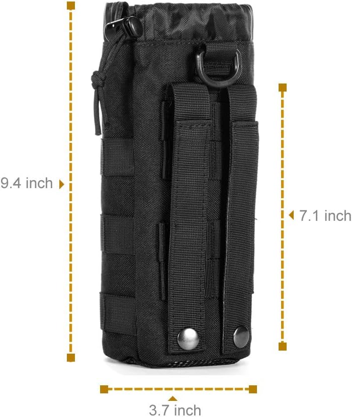 Upgraded Tactical Water Bottle Holder | Molle Pouch for Travel & Hydration
