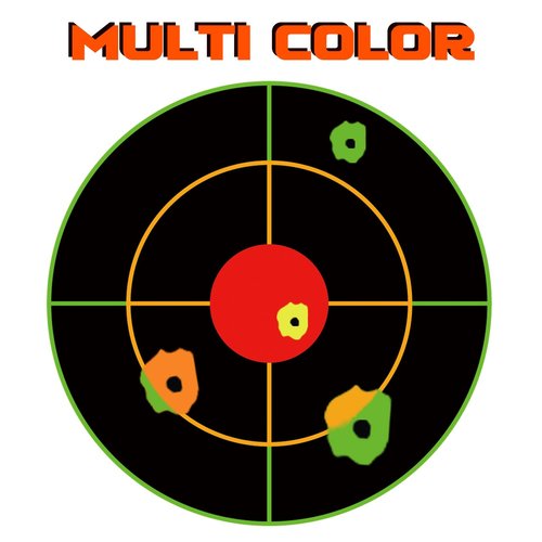 Highwild 3 Inch Splatter Adhesive Bullseye Shooting Target Stickers - Splash Effect of Multiple Colors - 250 Pack