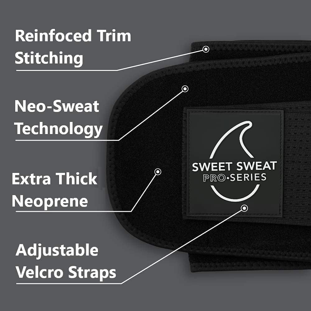 Sports Research® Sweet Sweat Waist Trimmer - Premium Sweat Enhancing Fitness Belt for Women & Men - 5 Adjustable Sizes