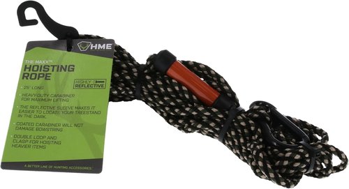 HME Maxx Hoist Rope (25 FT) - Reliable Sturdy Adjustable Easy-to-Install Hunting Gear Lift System with Highly Reflective Band
