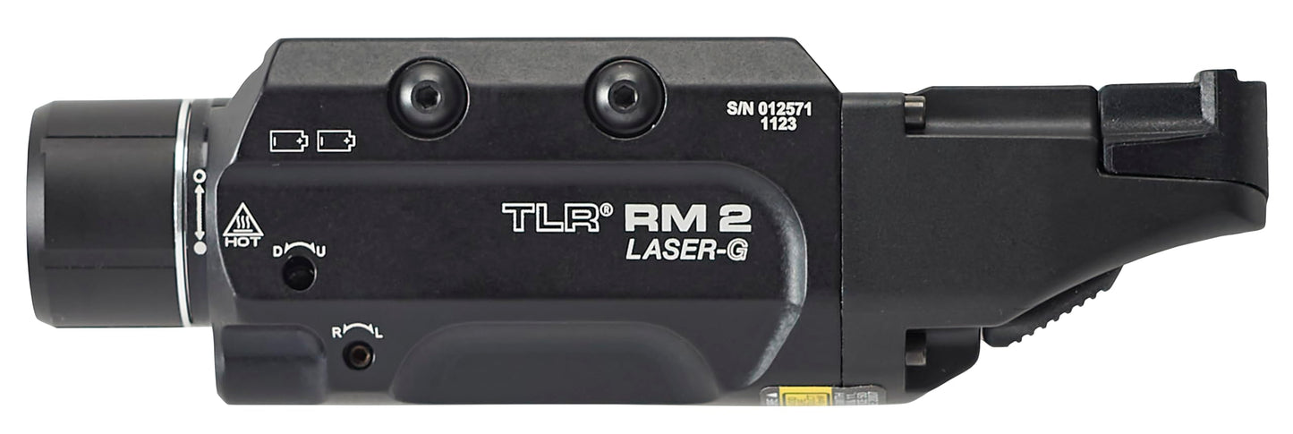 Streamlight 69454 TLR RM 2 G 1000-Lumen Rail-Mounted Tactical Weapon Light with Integrated Green Aiming Laser, and Key Kit, Black